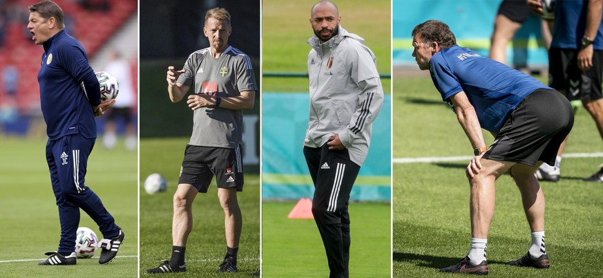 Andere Länder, andere Assistenz-Coaches: Carver (Schottland), Wettergren (Schweden), Henry (Belgien) und Wieghorst (Dänemark).