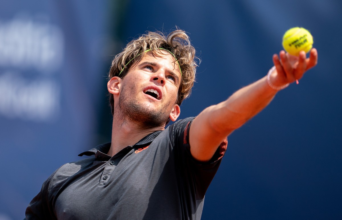 ABD0073_20200626 - MARIA ENZERSDORF - �STERREICH: Dominic Thiem (AUT) am Freitag, 26. Juni 2020, w�hrend seines Spiels gegen David Pichler (AUT) im Finale der "Austria Pro Series" in Maria E ...