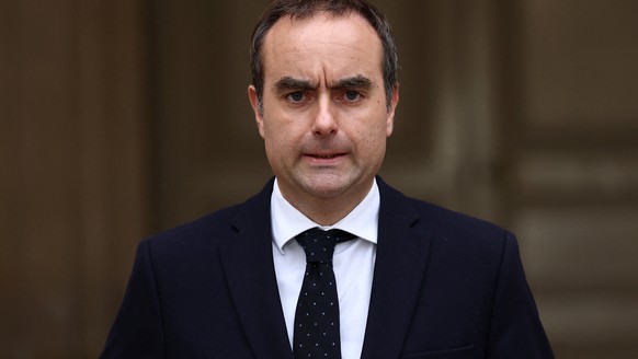 epa12434408 French outgoing Prime Minister Sebastien Lecornu delivers a statement at the Hotel Matignon in Paris, France, 06 October 2025. Lecornu presented his resignation to the French president on  ...