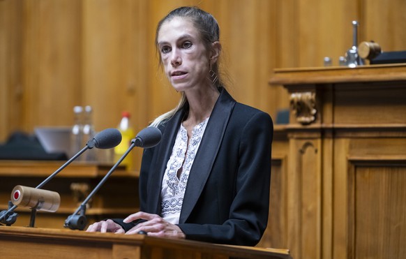 Meret Schneider, GP-ZH, spricht zur Grossen Kammer, an der Herbstsession der Eidgenoessischen Raete, am Mittwoch, 13. September 2023 im Nationalrat in Bern. (KEYSTONE/Alessandro della Valle)