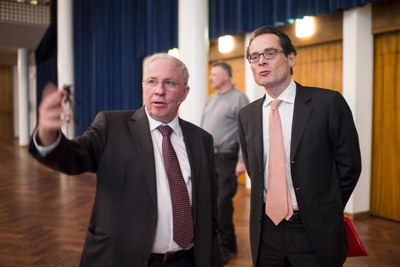 SVP-Übervater Christoph Blocher mit «Ziehsohn» Roger Köppel.