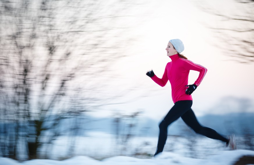 laufen sport training winter joggen