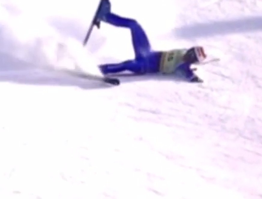 29.12.2005: «Grüni» fehlen 100 Meter zur Sensation – nach einem Sturz beim Zielsprung rutscht er knapp an seinem ersten Weltcupsieg vorbei