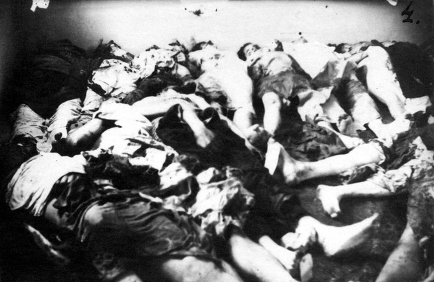Opfer des Pogroms von Kielce (1946).