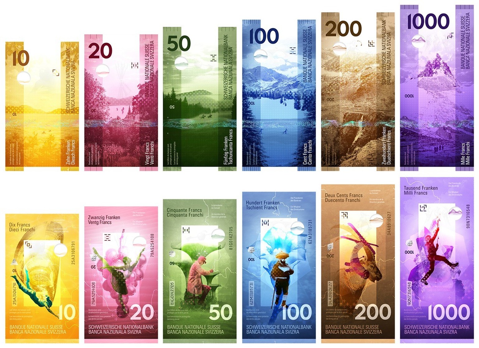 Die Schweizer Nationalbank hat im Oktober 2024 angekündigt, dass sie an einer neuen Banknotenserie für die Schweiz arbeitet. Das sind die Konzepte.