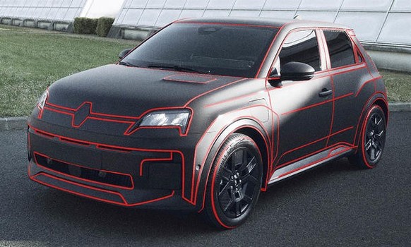 Renault 5: Offizielle Bilder zeigen einen seriennahen Prototyp, der lediglich mit einer Folie getarnt ist