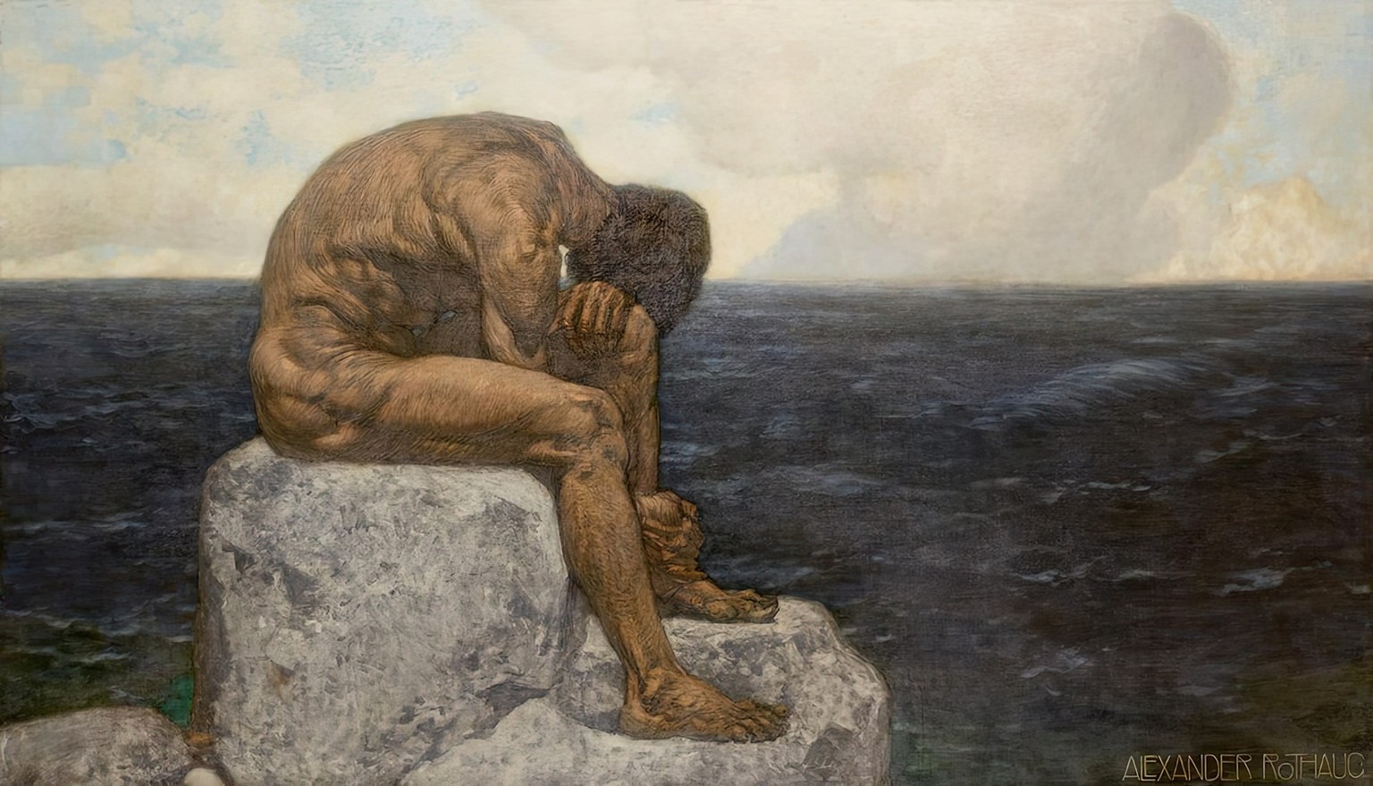 Odysseus (longing for home), before 1924. Creator: Alexander Rothaug. (Photo by Heritage Art/Heritage Images via Getty Images)