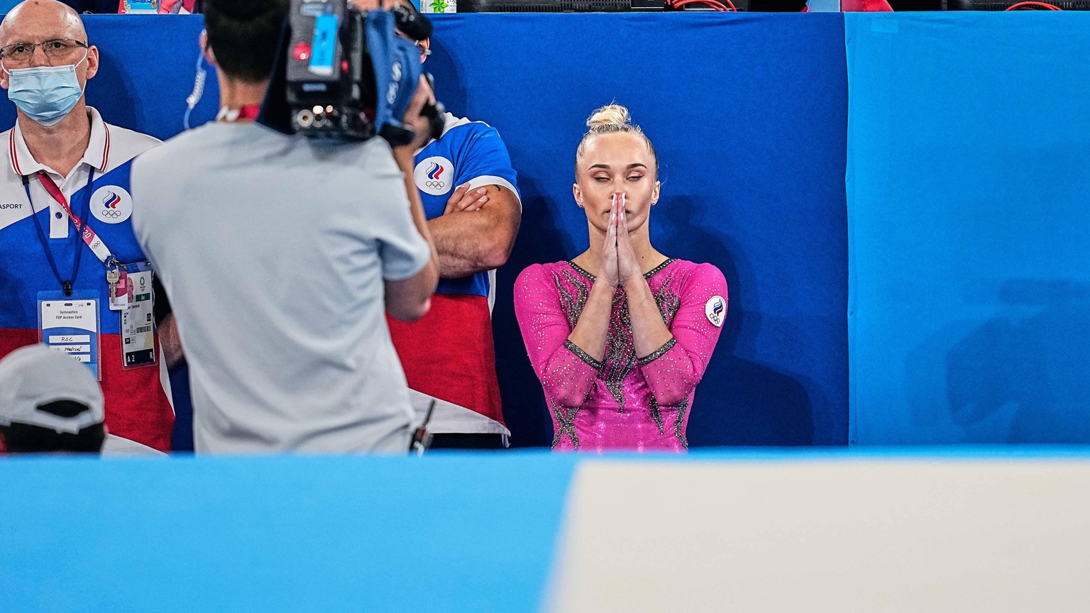 Gymnastics - Artistic - Olympics: Day 6 Angelina Melnikova of Russian Olympic Committee during the all around artistic gymnastics final at the Olympics at Ariake Gymnastics Centre, Tokyo, Japan on Jul ...