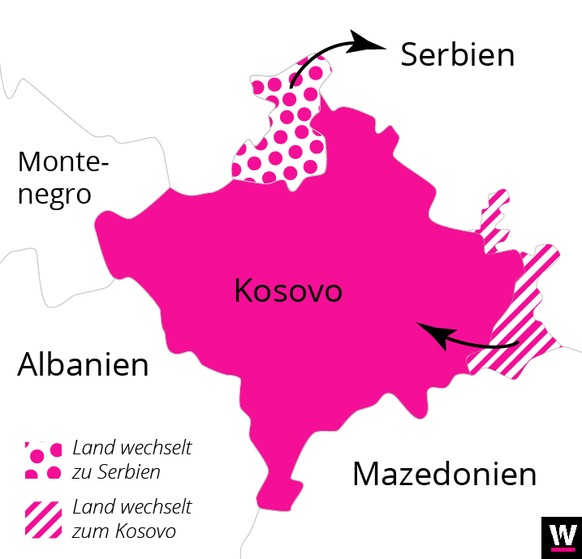 Kosovo Grenzverschiebung Infografik