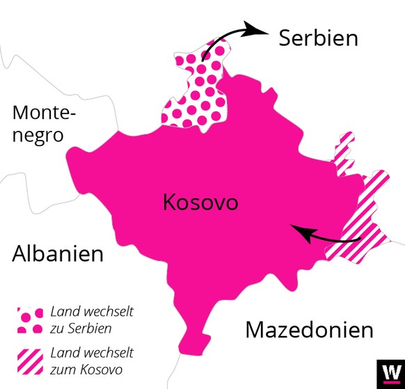 Kosovo Grenzverschiebung Infografik