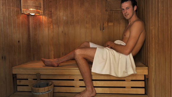 FC Basel&#039;s player Marco Streller in the sauna at the FC Basel&#039;s training camp within the scope of the preparations for the Super League&#039;s second half of the campaign in La Manga, Spain, ...