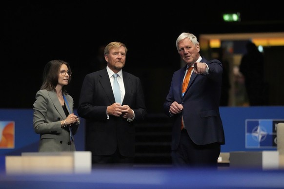 Dutch King Willem-Alexander tours the venue site ahead of the upcoming NATO summit in The Hague, Netherlands, Monday, June 23, 2025. (AP Photo/Matthias Schrader)
Netherlands NATO Summit