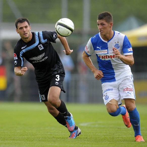 Bildnummer: 10919312 Datum: 05.07.2012 Copyright: imago/MIS
05.07.2012, Fussball 2.Bundesliga Saison 2012/13, Testspiel Grashoppers Zürich - TSV 1860 München, im Stadion GC-Campus in Niederhasli bei Z ...