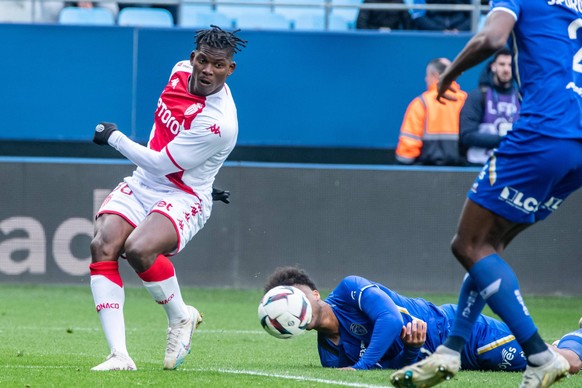 Breel Embolo AS Monaco FOOTBALL : ESTAC Troyes x AS Monaco - Ligue 1 - JournÃ e 26 - 05/03/2023 BaptisteAutissier/Panoramic PUBLICATIONxNOTxINxFRAxITAxBEL