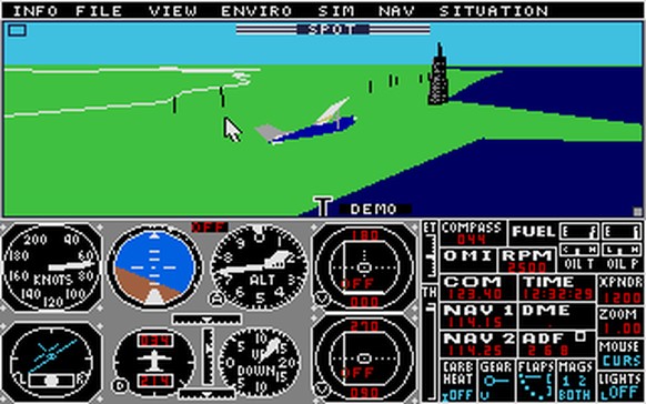 «Flight Simulator 2020»: Microsoft hat das faszinierendste Spiel des Jahres entwickelt
Und so sah das 1984 auf meinem C64 aus...