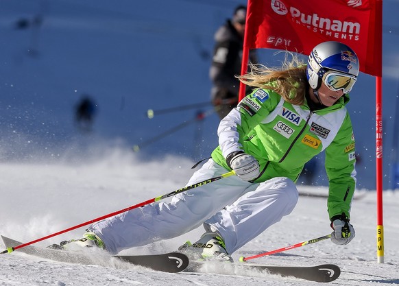 Lindsey Vonn im Training, neun Monate nach einer Knieverletzung.