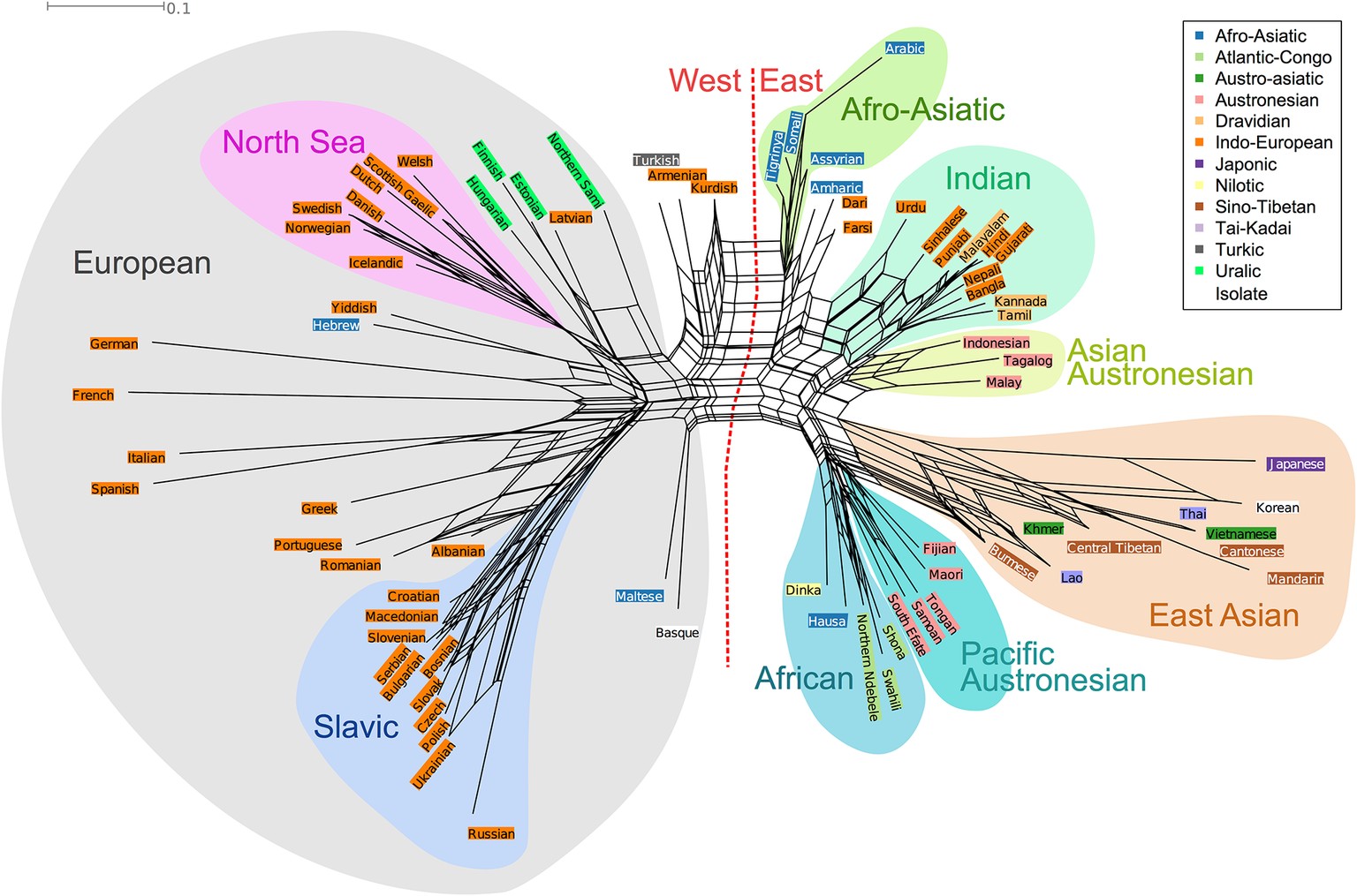 Diagramm der Sprachähnlichkeit