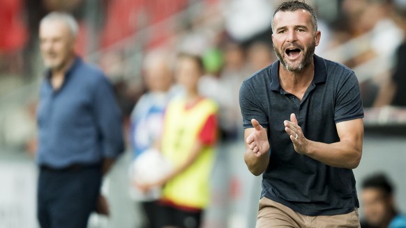 LÕentraineur ad interim du FC Basel Alex Frei, lors de la rencontre de football de Super League entre Neuchatel Xamax FCS et FC Basel 1893 ce samedi 28 juillet 2018 au stade de la Maladiere a Neuchate ...
