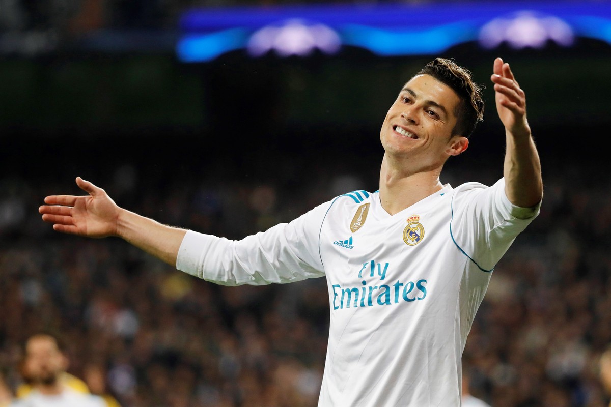 epa06878262 (FILE) - Real Madrid's Cristiano Ronaldo reacts during the UEFA Champions League quarter final, second leg soccer match between Real Madrid and Juventus FC at Santiago Bernabeu stadiu ...