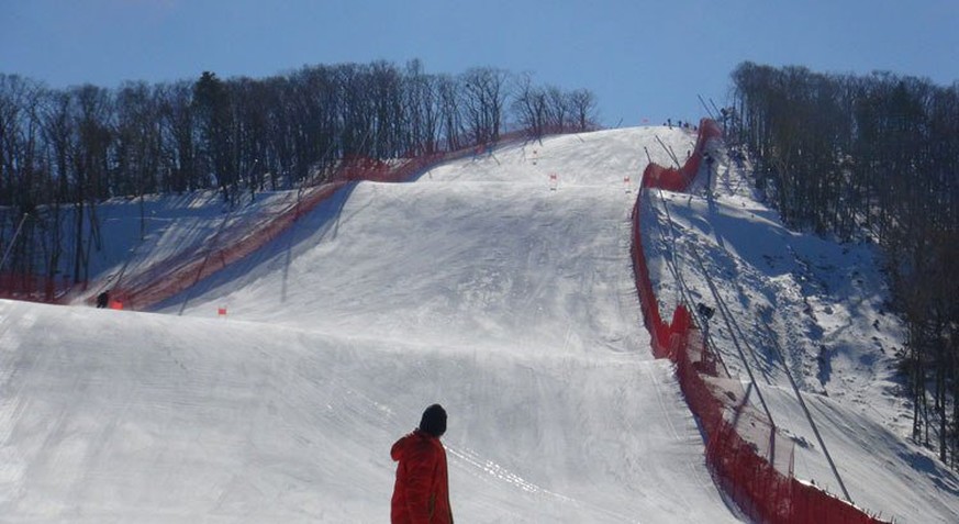 Wenig Schnee, dafür Kälte: Die Gegend um Jeongseon.