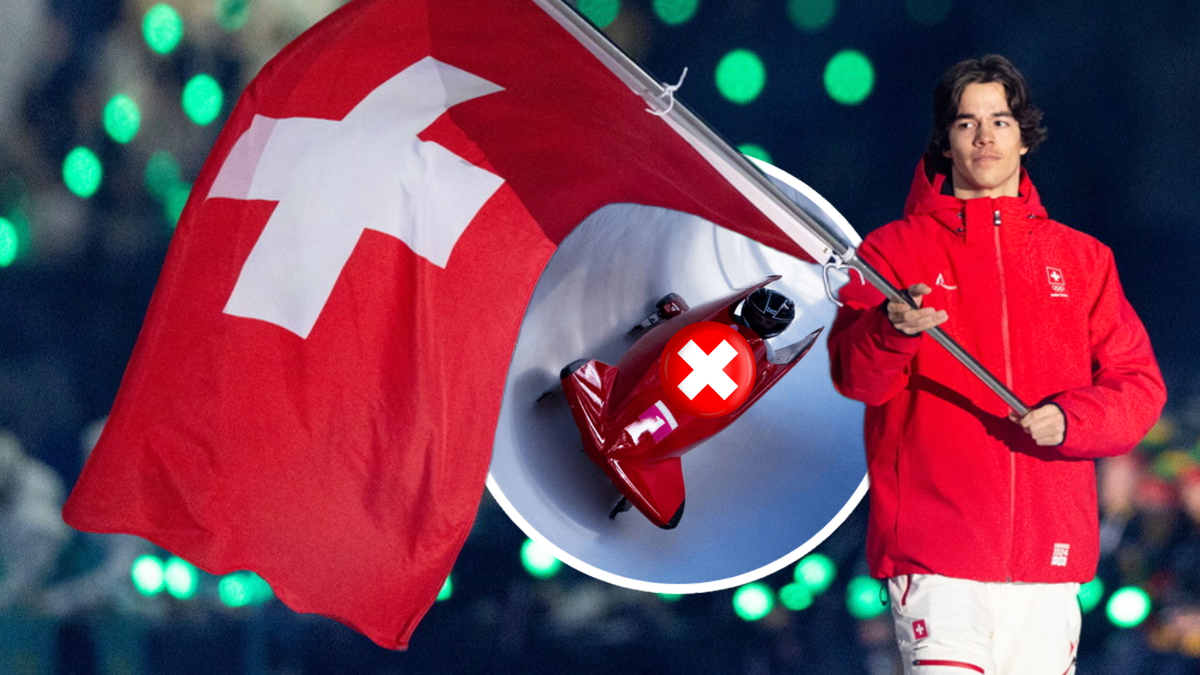 Jonas Aschilier, porte-drapeau de la Suisse lors de la cérémonie d'ouverture des JOJ de 2024. Il emmenait une délégation sans le moindre bobeur, lugeur ou skeletoneur dans ses rangs.