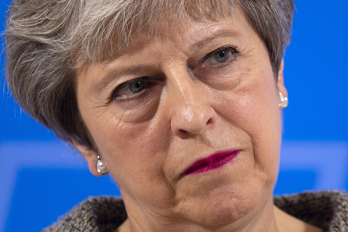 epa06818513 British Prime Minister Theresa May delivers a speech at the Royal Free Hospital, in north London, Britain, 18 June 2018. Reports statet that During the speech Mrs May announced plans incre ...