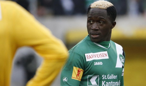 02.03.2014; St. Gallen; Fussball Super League - FC St. Gallen - FC Luzern; Alhassane Keita (St.Gallen) (Andreas Meier/freshfocus