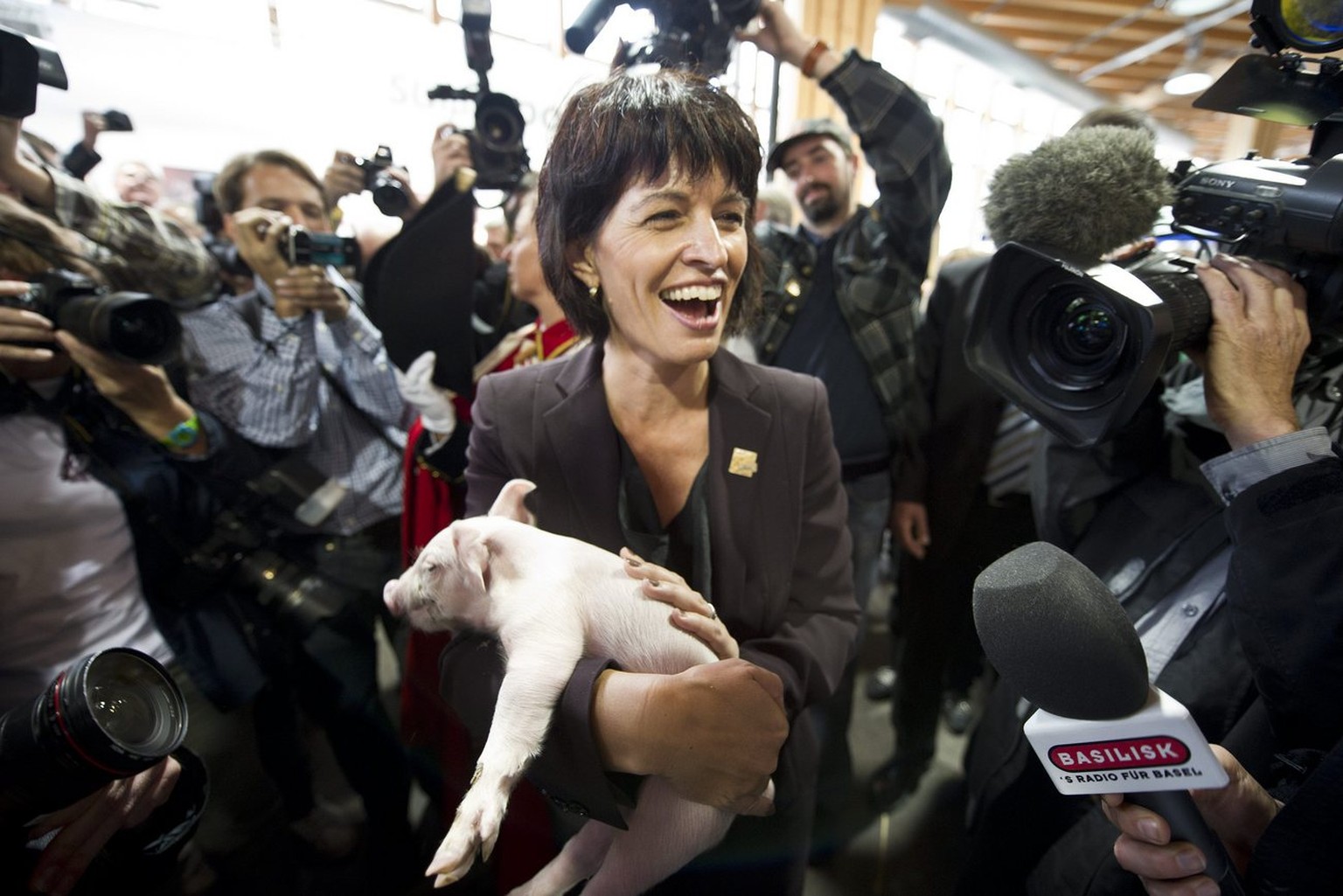 Bundespräsidentin Doris Leuthard bei der Eröffnung der Olma 2010.