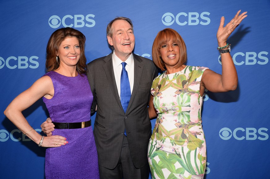 From &quot;CBS This Morning&quot; Norah O&#039;Donnell, left, Charlie Rose and Gayle King attend the CBS Network Upfront presentation at Lincoln Center on Wednesday, May 14, 2014, in New York. (Photo  ...