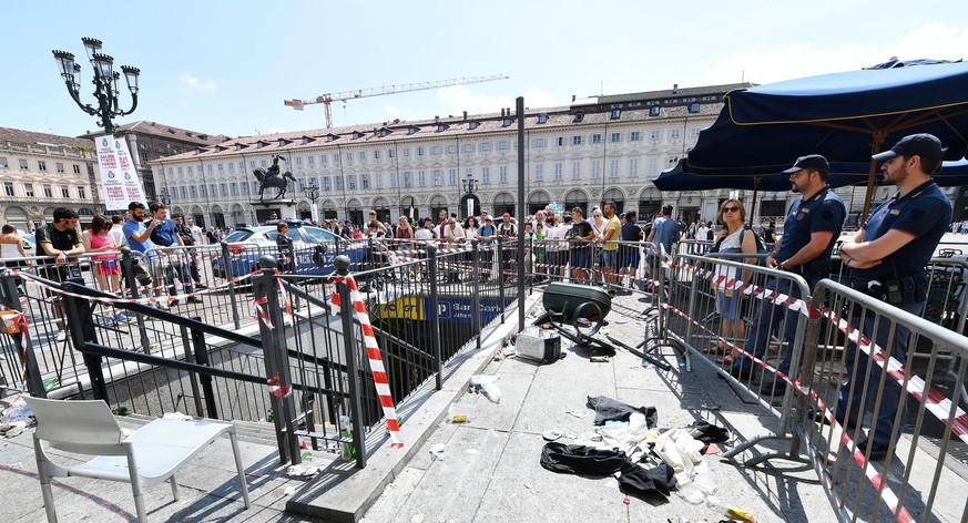 Der Platz San Carlo am Tag nach der Massenpanik während des Champions-League-Finals.
