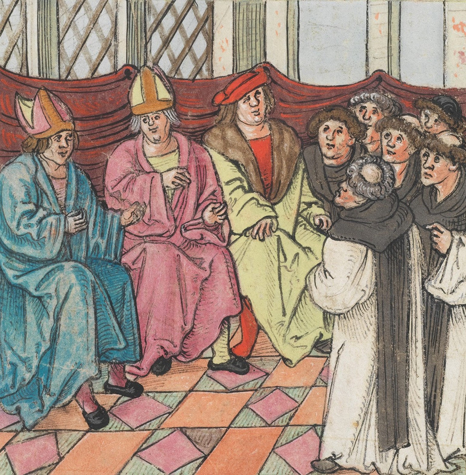 The bishops of Sitten and Lausanne are in court over the Bernese Dominicans involved in the Jetzer trade.  https://www.e-codices.unifr.ch/de/kol/S0023-2//591