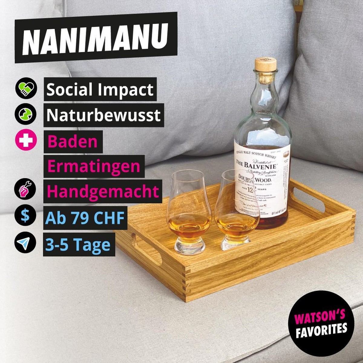 Das handgemachte Serviertablett von NaniManu.