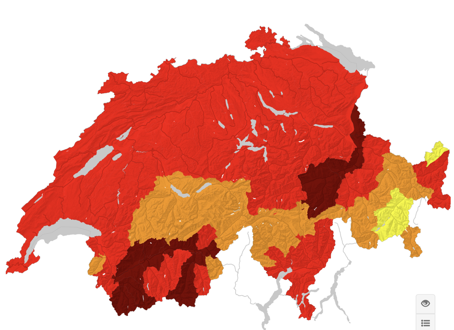 Die Waldbrandgefahr in der Schweiz spitzt sich zu.