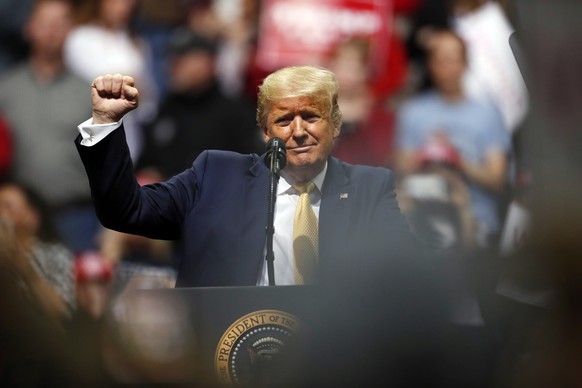 President Donald Trump speaks at a campaign rally Thursday, Feb. 20, 2020, in Colorado Springs, Colo. (AP Photo/David Zalubowski)
donald trump