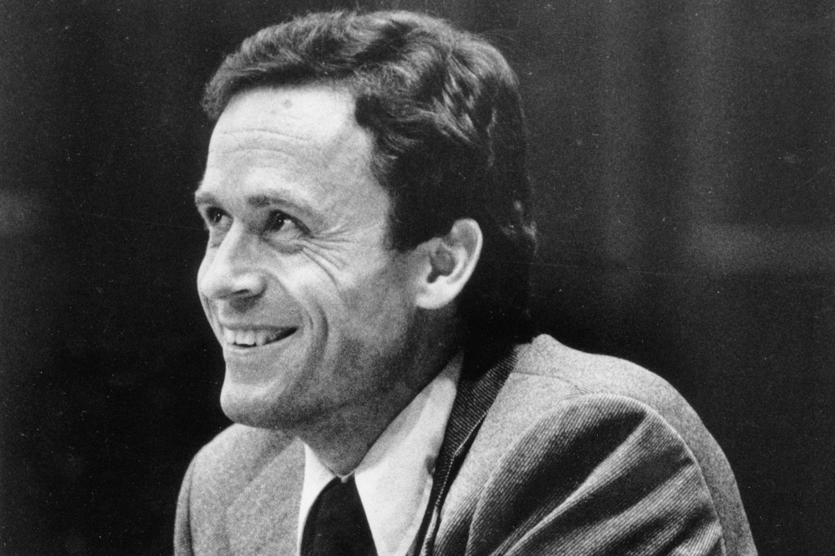 FILE - Ted Bundy smiles during the second day of jury selection for his murder trial in a Dade County courtroom in Miami, June 27, 1979. (AP Photo, Pool, File)
Theodore Bundy,Ted Bundy