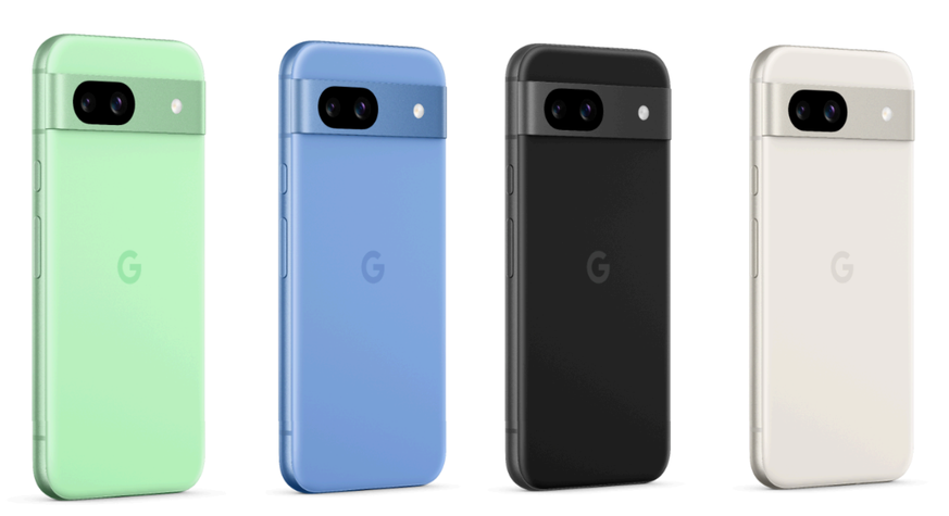 Das Pixel 8a kommt in vier Farben.