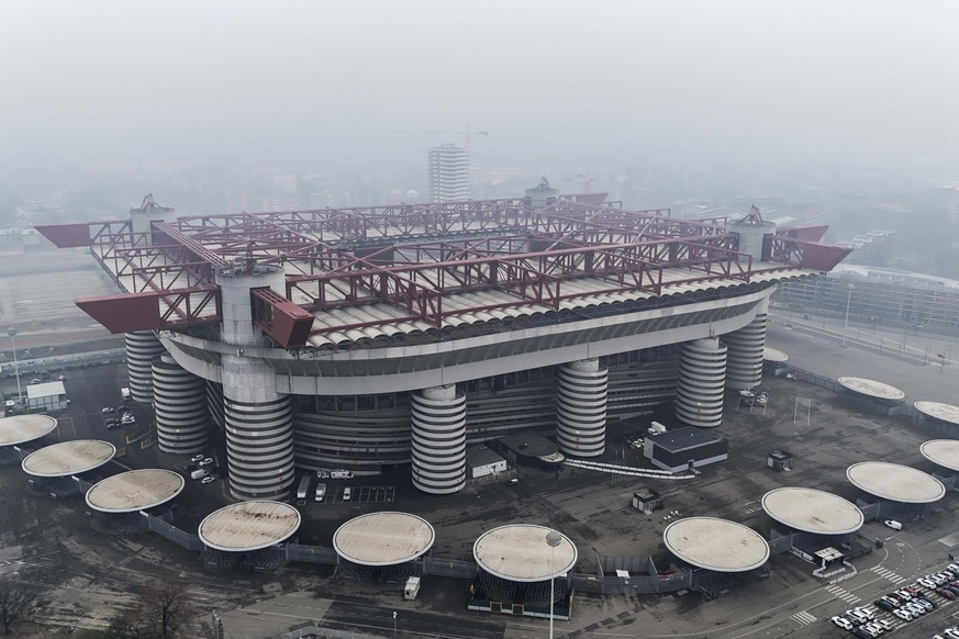 A view of the San Siro Stadium where the opening ceremony of the Milan Cortina 2026 Winter Olympics will take place, in Milan, Italy, Monday, Feb. 24, 2025. (AP Photo/Luca Bruno)
2026 Winter Olympics  ...