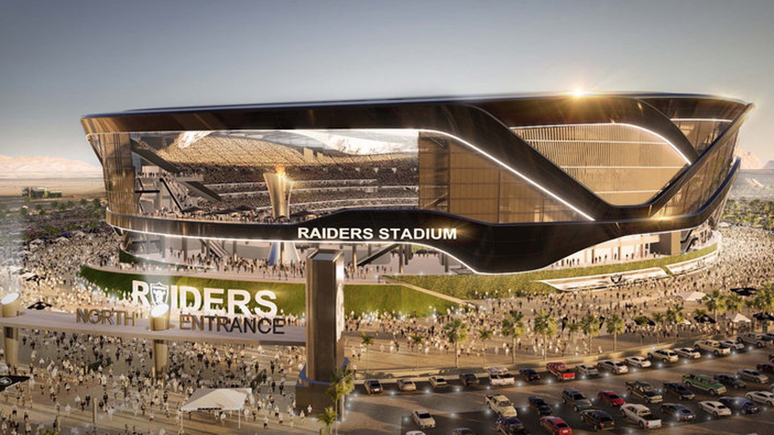 Die neue Arena der Las Vegas Raiders soll 2020 stehen und 65'000 Zuschauern Platz bieten.