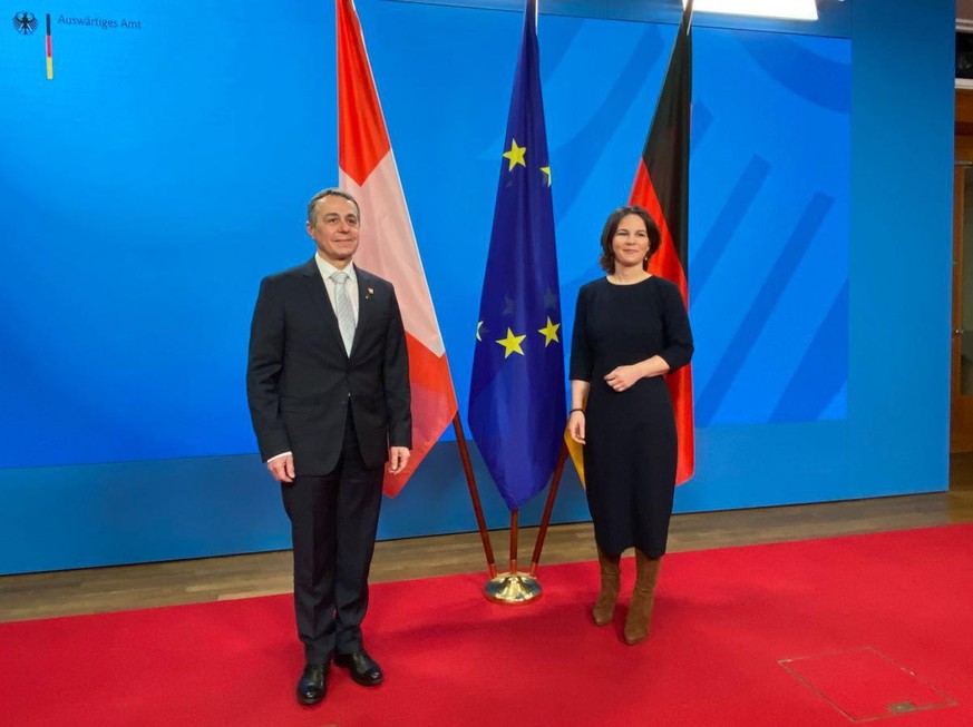 Bundespräsident Cassis traf unter anderem die deutsche Aussenministerin Annalena Baerbock.