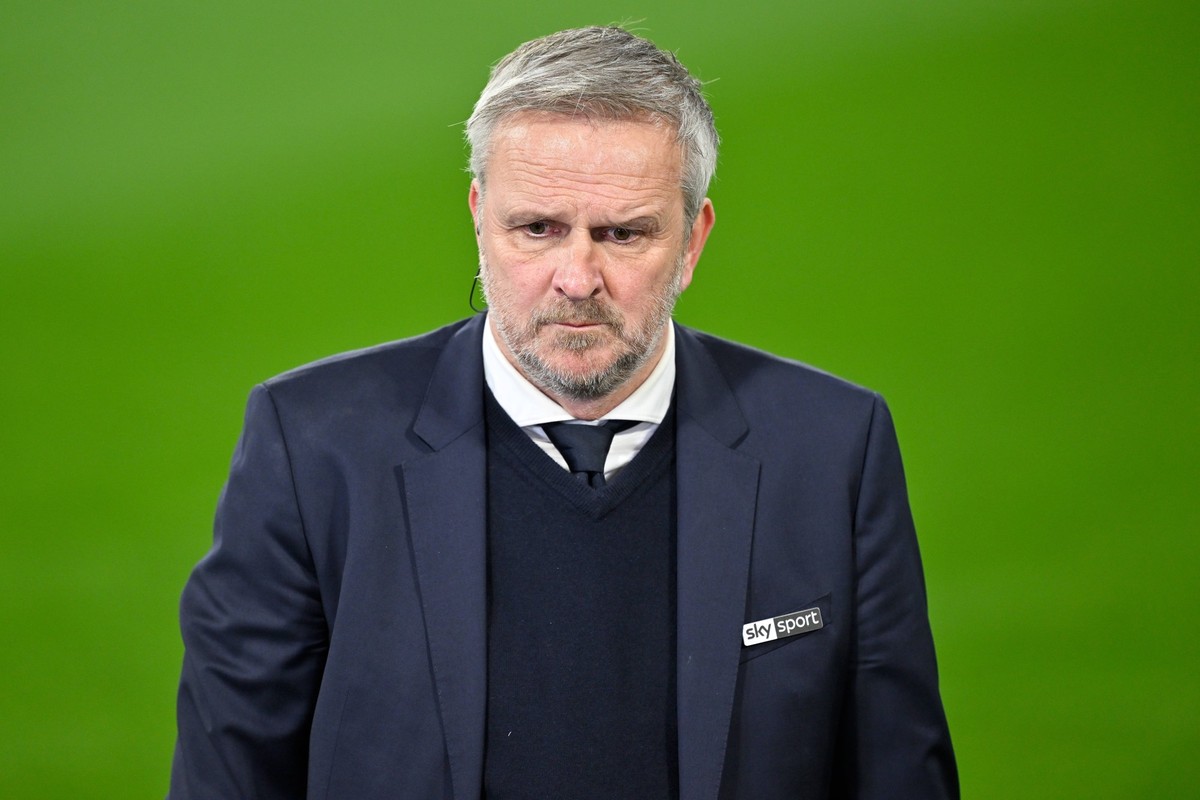 Muenchen, Allianz Arena, 08.04.25, GER, Herren, UEFA Champions League, Saison 2024-2025, Viertelfinale, FC Bayern Muenchen - Inter Mailand Bild: Dietmar HAMANN Sky UEFA regulations prohibit any use of ...