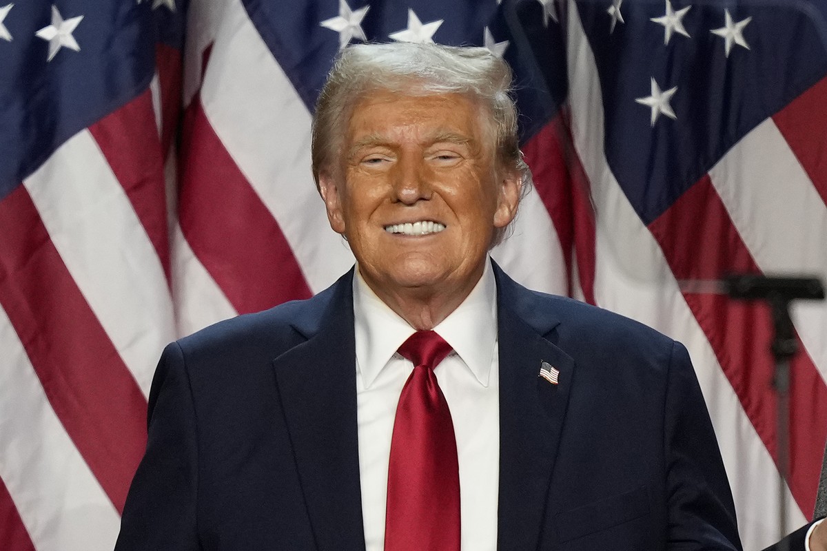 FILE - Republican presidential nominee former President Donald Trump smiles at an election night watch party early Nov. 6, 2024, in West Palm Beach, Fla. (AP Photo/Alex Brandon, File)
Donald Trump
