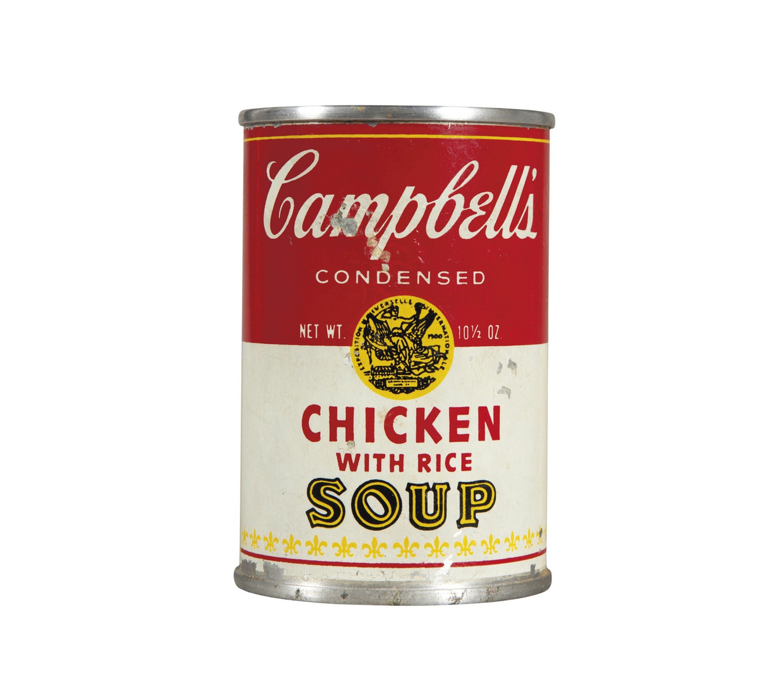 Hier das Original: Warhols&nbsp;«Campbells Chicken with Rice Soup».
