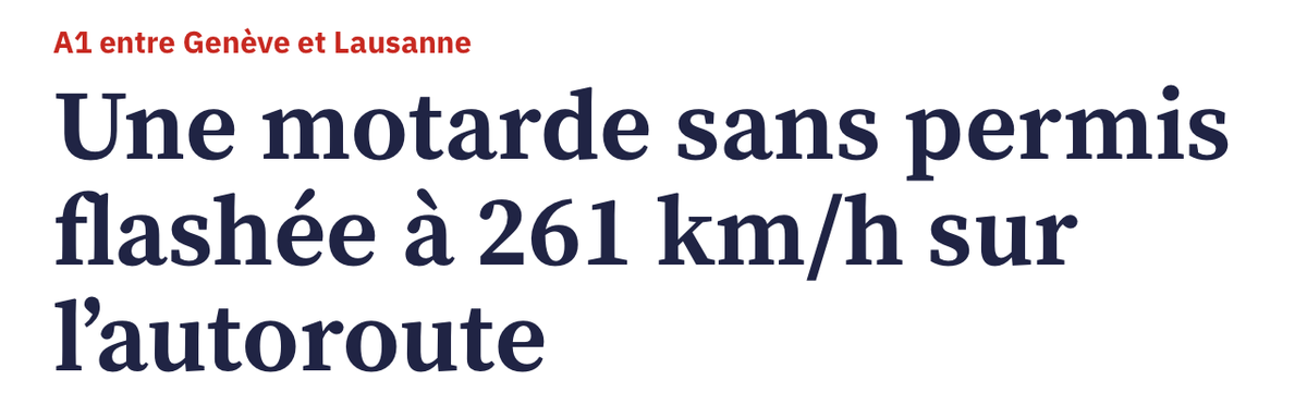 Motarde, Flash, Excès de vitesse