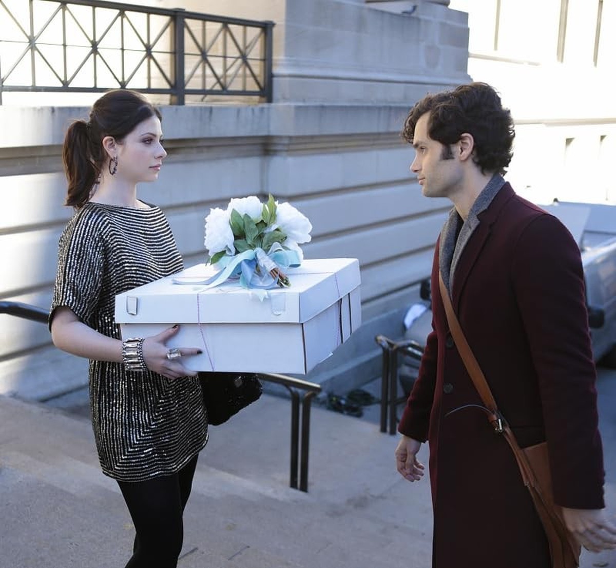 Michelle Trachtenberg and Penn Badgley in New York, I Love You XOXO (2012)