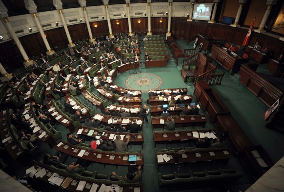 Das Interimsparlament in Tunesien während einer Sitzung im April.
