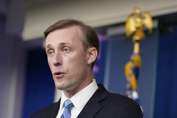 White House national security adviser Jake Sullivan speaks during the daily briefing at the White House in Washington, Monday, Aug. 23, 2021. (AP Photo/Susan Walsh)
Jake Sullivan