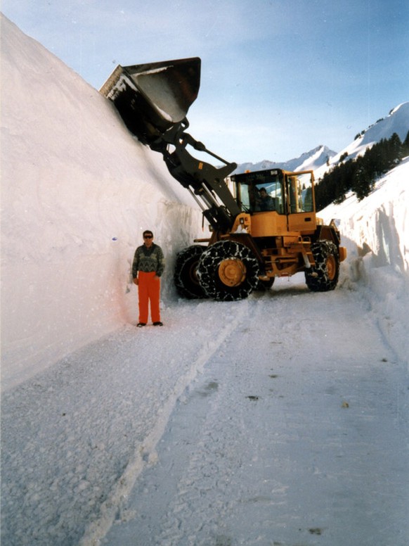 Schneeräumung in Damüls.