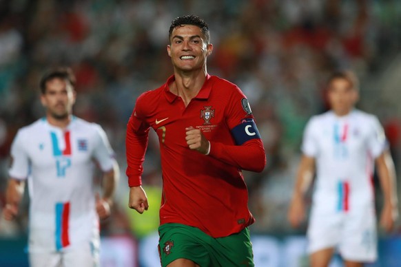 Das Lächeln nach seinem dritten Tor des Abends.