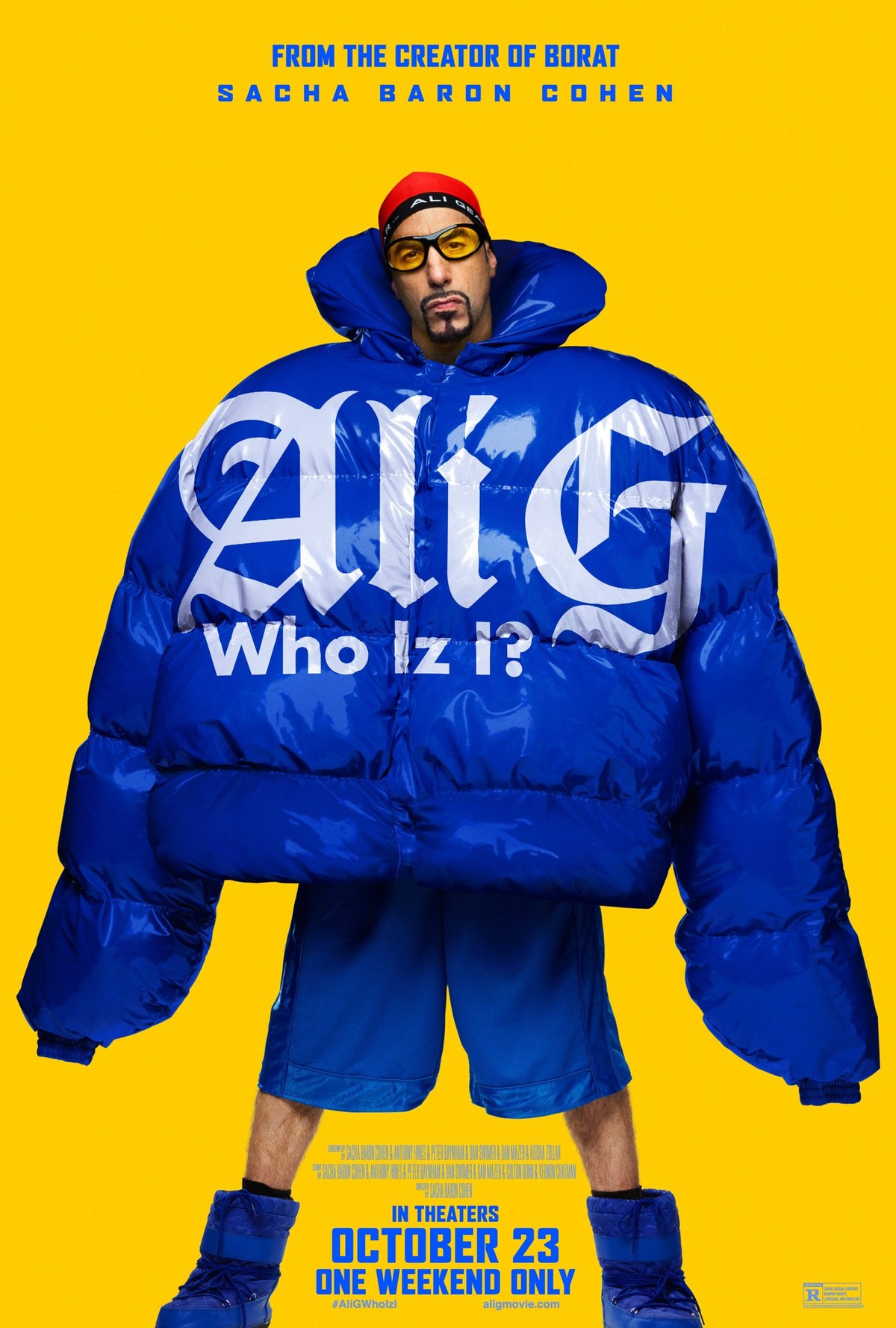 RELEASE DATE: October 23, 2026 TITLE: Ali G: Who Iz I STUDIO: DIRECTOR: Sacha Baron Cohen PLOT: Hip-hop journalist Ali G returns after 20 years to make a documentary with real people. Cameras follow h ...