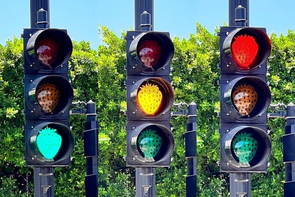 Traffic lights in Irapuato, Mexico have strawberries.
https://www.reddit.com/r/eastereggs/comments/194ktas/the_traffic_lights_in_my_hometown_have/#lightbox